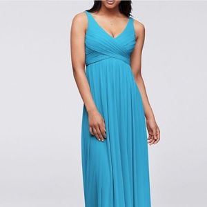 David's Bridal Blue Strap Dress